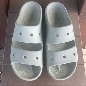 Womens Light Mint Green Crocs Sandals